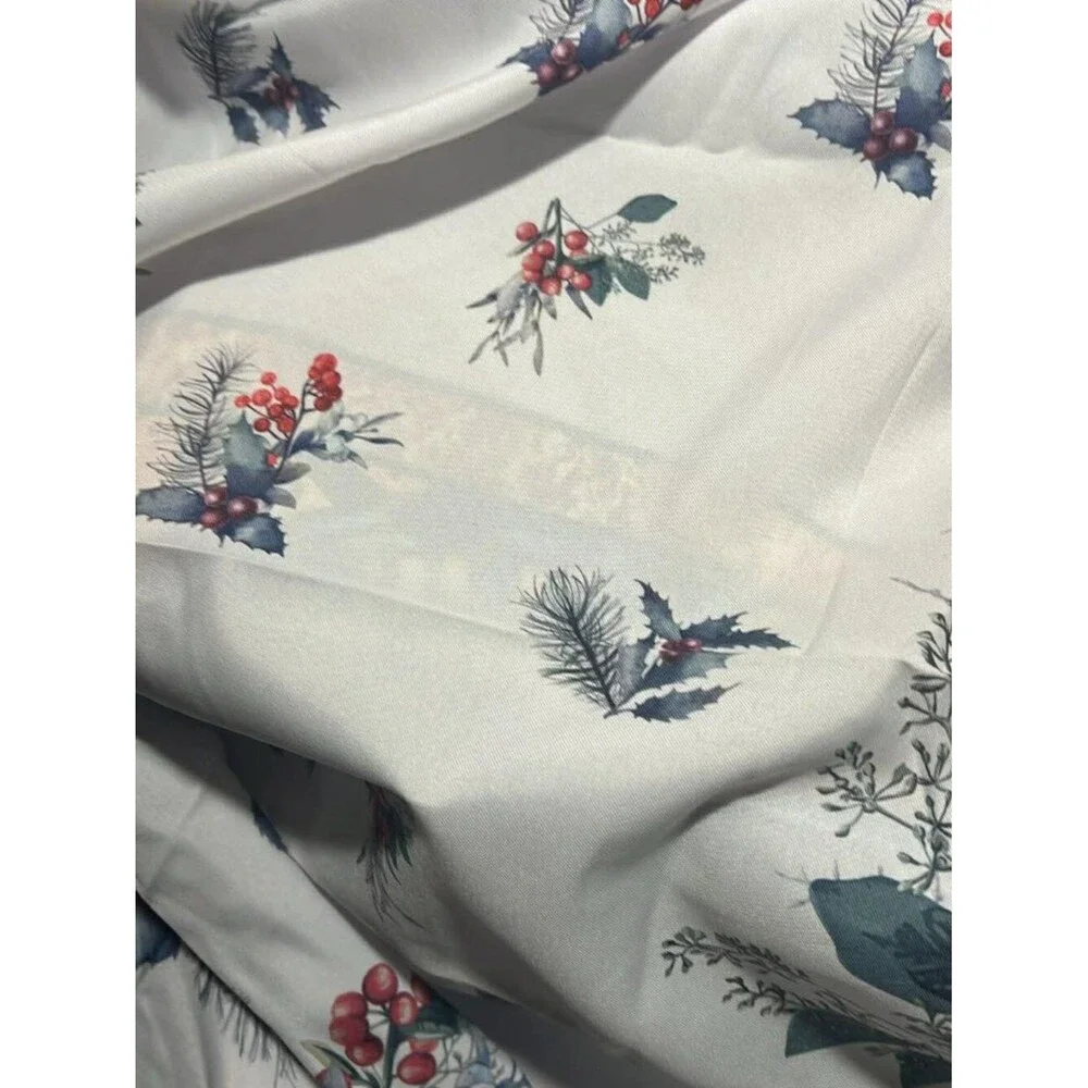 NEW 60” Round Winter Tablecloth
